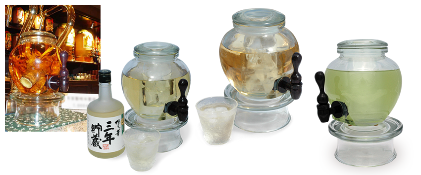 バーカウンターの雰囲気作りに最適のガラス製サーバー