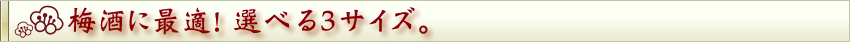 梅酒に最適！選べる３サイズのガラス製サーバー